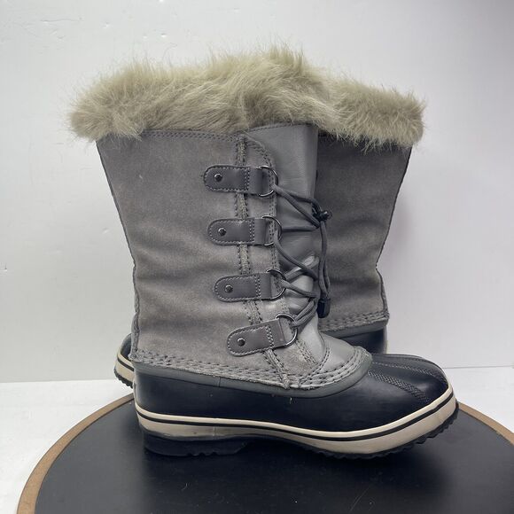 SOREL Winter Boots Joan of Arctic Insulated Waterproof Gray Size 5 Tall Duckboot - Picture 9 of 14